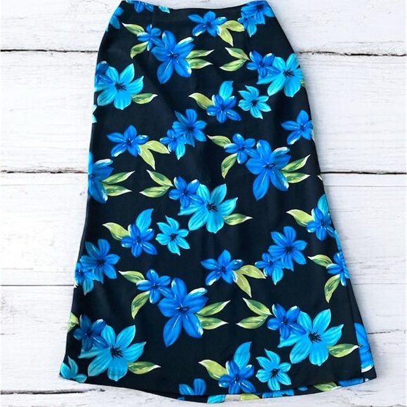 Simpatico Dresses & Skirts - SIMPATICO💫VINTAGE 🗝Black/Blue Floral Maxi